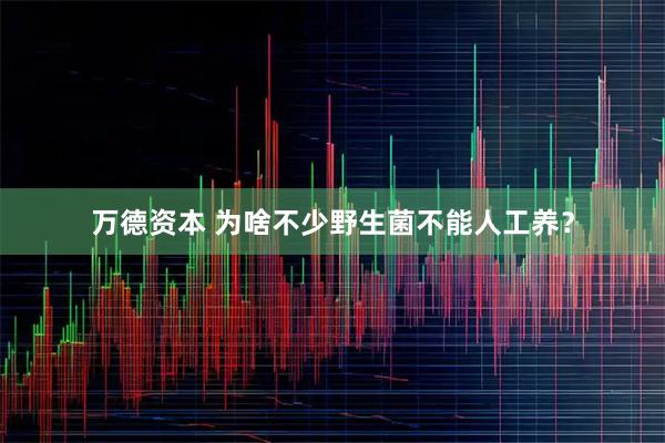 万德资本 为啥不少野生菌不能人工养？