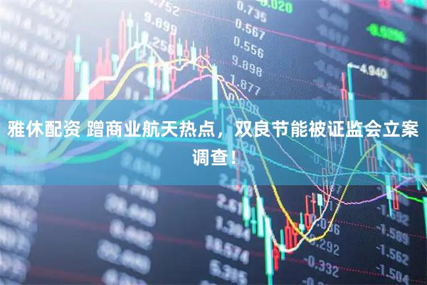 雅休配资 蹭商业航天热点，双良节能被证监会立案调查！